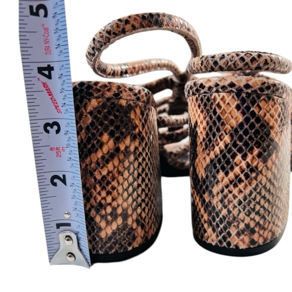 FREE PEOPLE - NEW Colette Cinched Heel in Python, Brown/ Black Size EU38 (7.5-8) - Picture 4 of 8